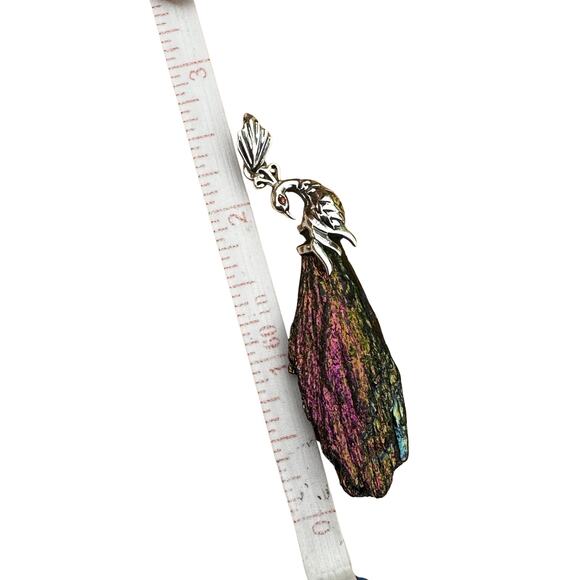 Sterling Silver Peacock Ore Pendant - Picture 6 of 6
